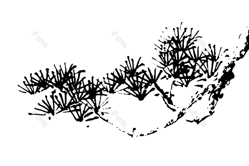 水墨图片,中国风元素,树叶PNG,树枝免抠素材